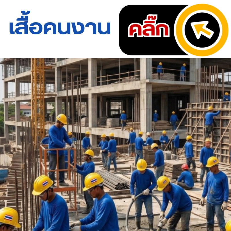 รับผลิตเสื้อคนงานแขนยาวแขนสั้น เสื้อคนงานก่อสร้าง เสื้อทีมงาน เนื้อผ้าทนทานสวมใส่สบายไม่ร้อน ระบายอากาศได้ดีเยี่ยม