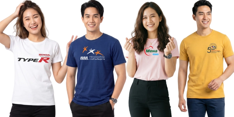 โรงงานรับผลิตเสื้อยืด สกรีนลายตามสั่ง งานคุณภาพสูง รับผลิตเสื้อยืดราคาส่ง